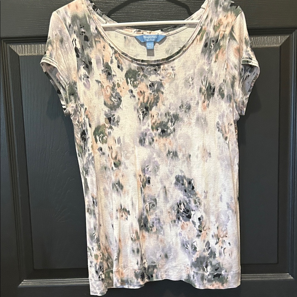 Vera Wang Multicolor Short Sleeve Tee